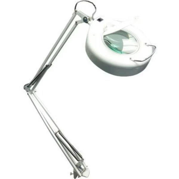 Magnifying Task Lamp, White, 5-Diopter, Mg Electronics, Mfr#: LED-125